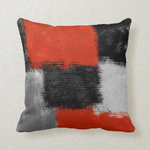 Almohada decorativa pintada abstracta geométrica