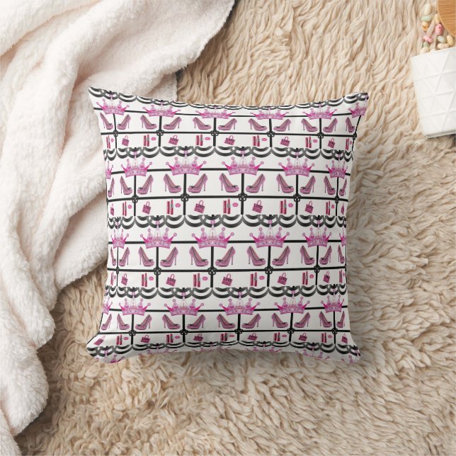 Almohada decorativa Queen de labial rosa lindo  (Manta)