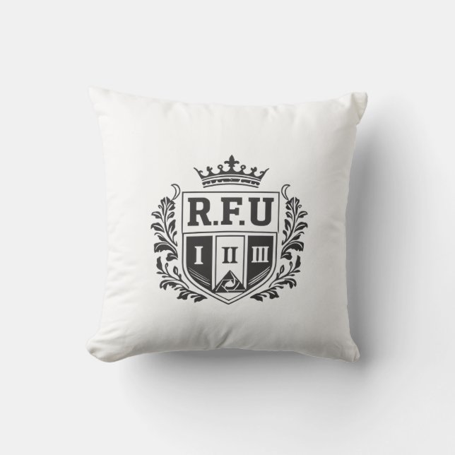 Almohada decorativa R.F.U Crown Crest (Anverso)