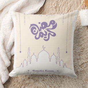 Almohada decorativa Ramadan Kareem con estrellas