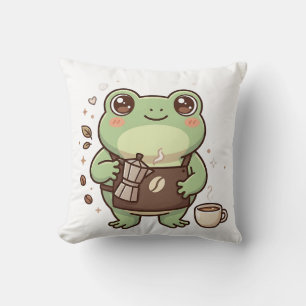 Almohada Decorativa Rana Barista Adorable