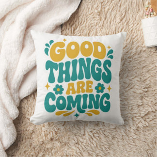 Almohada Decorativa Retro Groovy Buenas Cosas Está