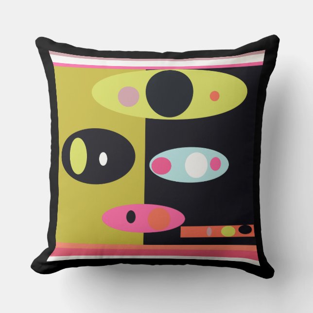 Almohada decorativa retro para lanzar (Anverso)