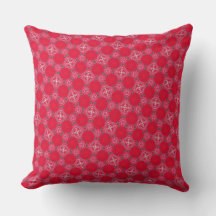 Almohada decorativa retro rosa trébol