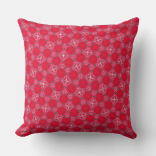 Almohada decorativa retro rosa trébol