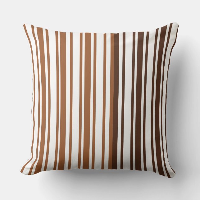 Almohada decorativa reversible con banda de café/m (Anverso)