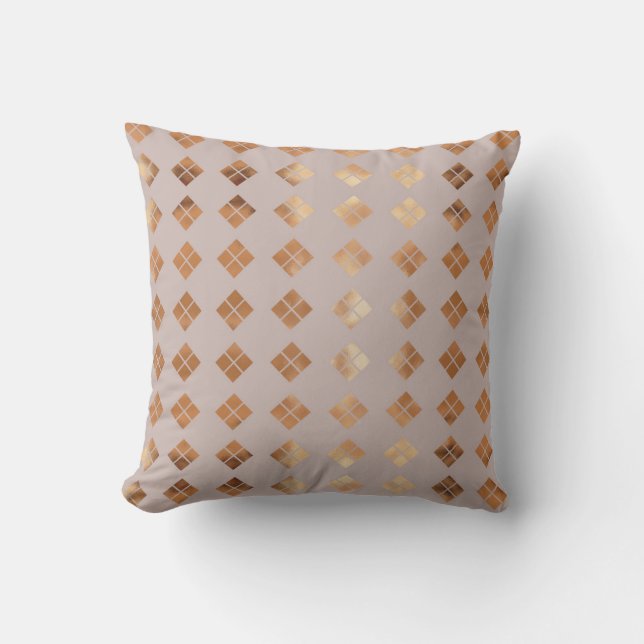 Almohada Decorativa Reversible con Diamante de Oro (Anverso)