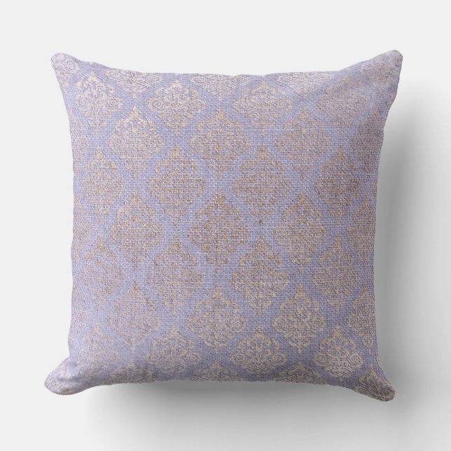 Almohada Decorativa Reversible de Lilac Gold Damas (Anverso)