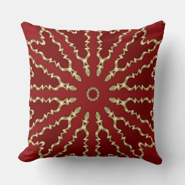 Almohada Decorativa Roja para Lanzar (Anverso)