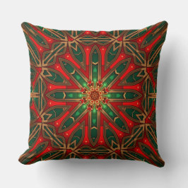 Almohada Decorativa Roja Verde