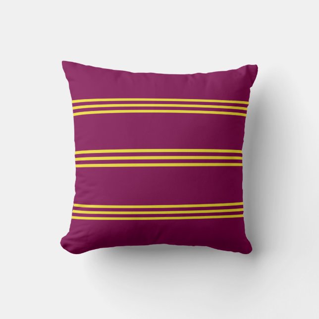 Almohada decorativa roja y amarilla (Anverso)