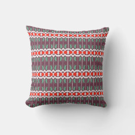 Almohada Decorativa Roja y Blanca de Ciruela