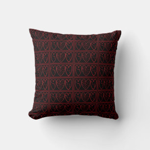 Almohada decorativa roja y negra para sofás