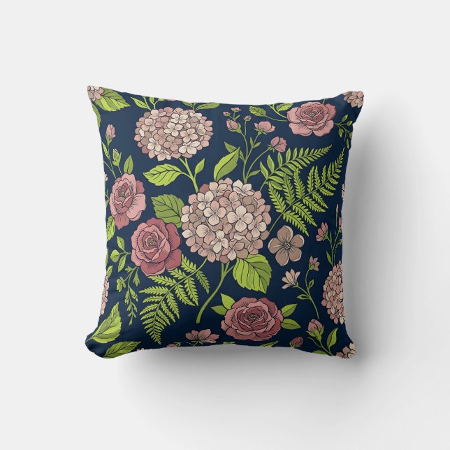 Almohada decorativa Romance Floral Hydrangea (Anverso)