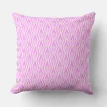 Almohada decorativa rosa y blanca Diamonds & Arrow