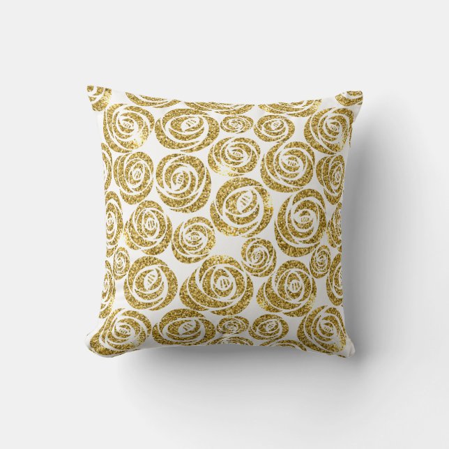 Almohada Decorativa-Rosas Brillo Falso (Anverso)