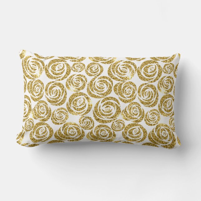 Almohada Decorativa-Rosas Glitter Falsas (Anverso)