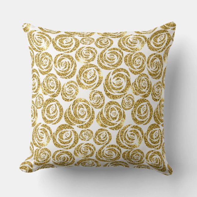 Almohada Decorativa-Rosas Glitter Falsas (Anverso)