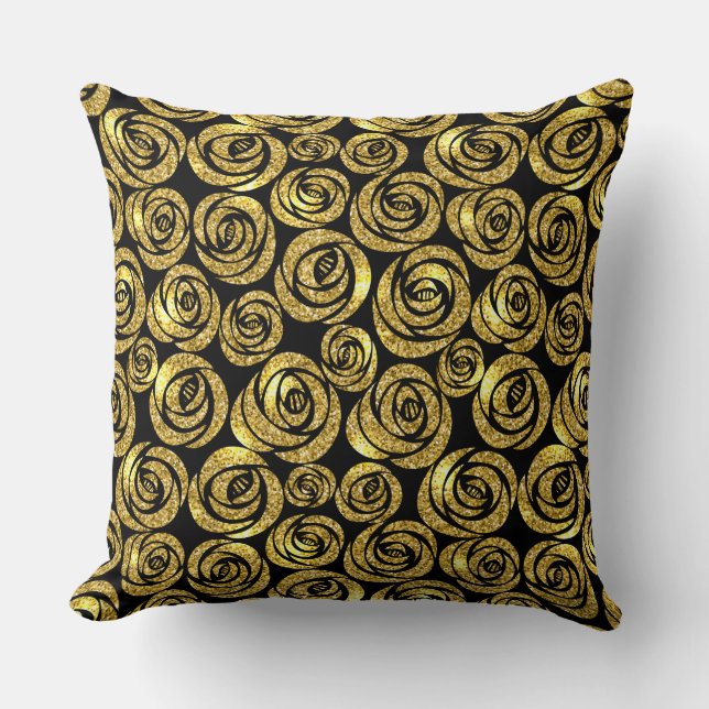 Almohada Decorativa-Rosas Glitter Falsas (Anverso)
