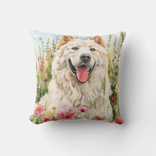 Almohada Decorativa – Samoyed Acuarela