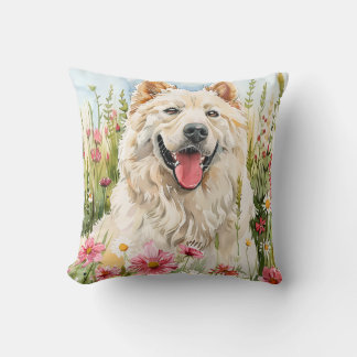 Almohada Decorativa – Samoyed Acuarela