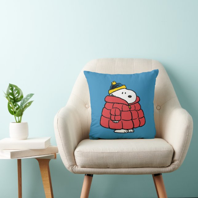 Almohada decorativa Snoopy invierno en abrigo infl (Silla)