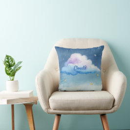 Almohada decorativa soñadora Cloud9 de acuarela