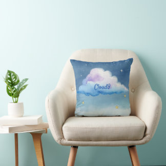 Almohada decorativa soñadora Cloud9 de acuarela