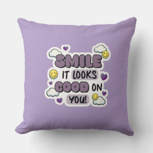 Almohada decorativa Sonreír Te Queda Bien