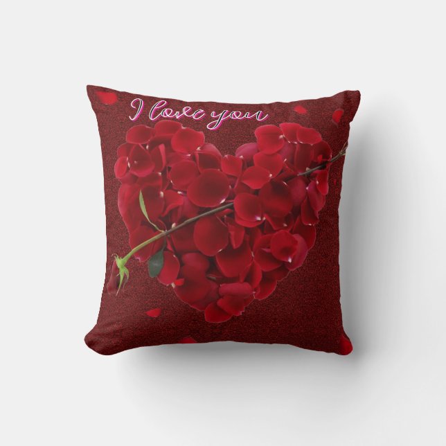 Almohada decorativa Te amo  (Anverso)