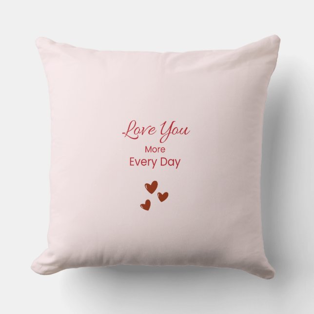 Almohada Decorativa Te Amo Más Cada Día (Anverso)
