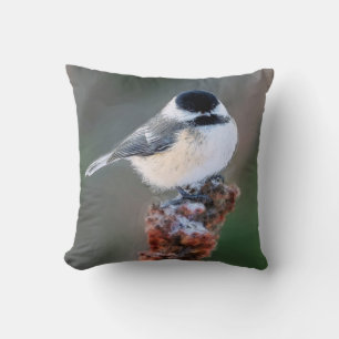 Almohada decorativa temática de pájaro carbonero l