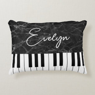 Almohada decorativa temática de piano musical para
