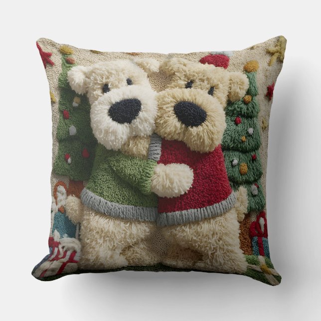 Almohada decorativa terrier trigo (Anverso)