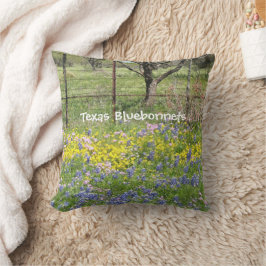 Almohada Decorativa Texas Bluebonnets Flores Silve
