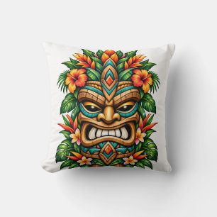 Almohada decorativa Tiki Hibisco Dorado