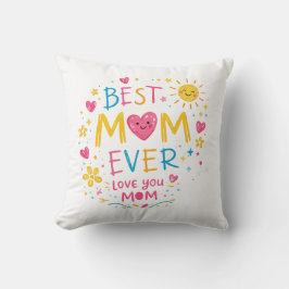 Almohada Decorativa Tipografía Colorida Mejor Mamá