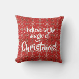 Almohada decorativa tonos navideños rojos