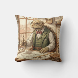 Almohada decorativa Tortuga Arquitecto Vintage Wis