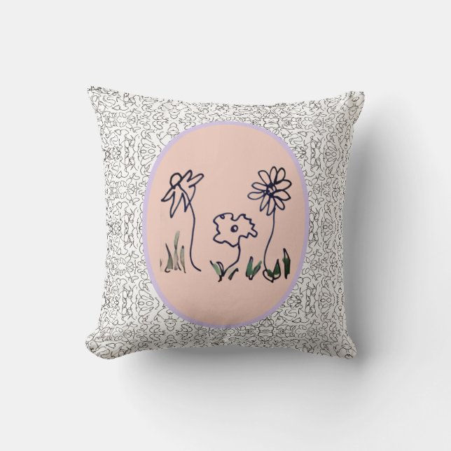 Almohada Decorativa - Tres Flores (Anverso)