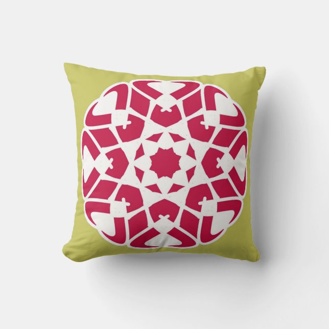 Almohada Decorativa, Un diseño de impresión de tel (Anverso)