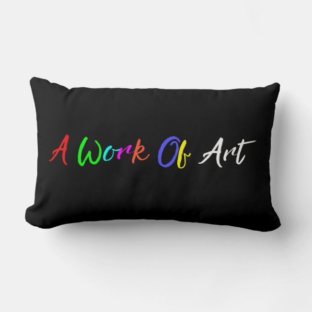 Almohada decorativa "Una obra de arte" (Anverso)