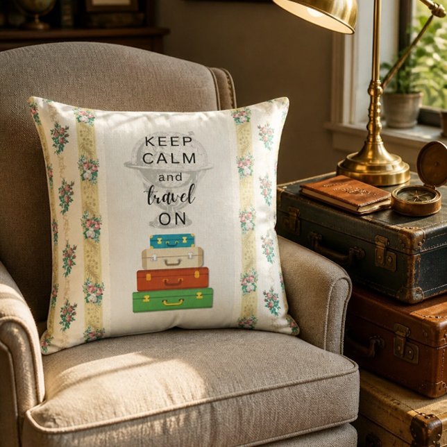 Almohada Decorativa Viaja Tranquilo (Subido por el creador)