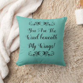 Almohada decorativa Viento Debajo de Mis Alas Cita
