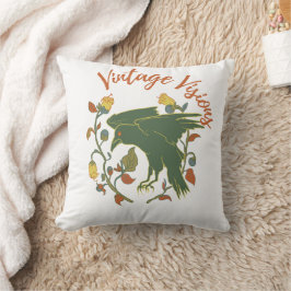 Almohada Decorativa Vintage Crow Visions
