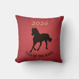 Almohada decorativa vintage del año del caballo 20