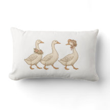 Almohada decorativa Vintage Goose Parade para deco