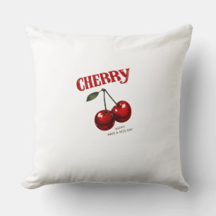 Almohada Decorativa Vintage Roja de Cereza