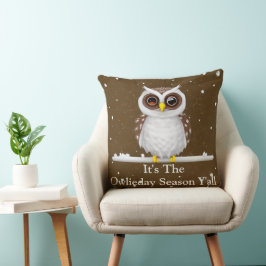 Almohada decorativa Vintage Snow Owl