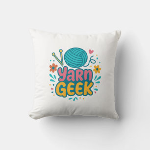 Almohada Decorativa Yarn Geek Knitting